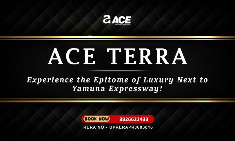ACE Terra Floor Plan Project is With Three Side Open Plots and is on Huge Acres of Land